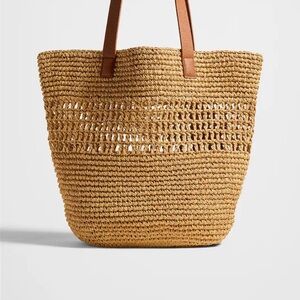 Banana Republic Factory Tan Tote Bag with Leather Handles NWT